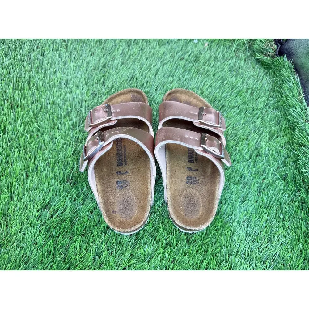 Birkenstock Arizona Slide Sandal Girls 10 Pink Synthetic Casual Slip-On Buckle